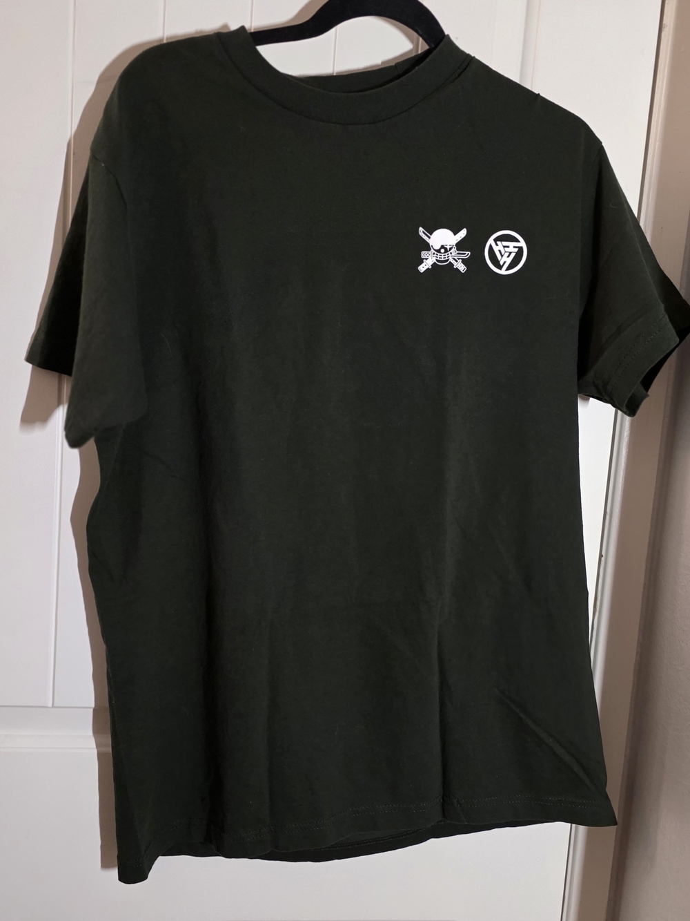 Onepiece Dark Green Short Sleeve Tee with White Logos
